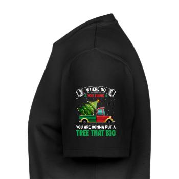 Christmas with Christmas Tree Design - Men's Premium Organic T-Shirt - black - Left - Nico (187cm)