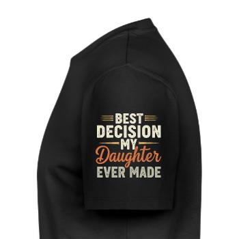 Beau-fils, humour rétro et drôle pour la famille - T-shirt Premium bio Homme - noir - Gauche - Nico (187cm)
