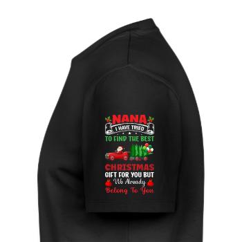 Noël en famille et grands-parents - Surprise - T-shirt Premium bio Homme - noir - Gauche - Nico (187cm)