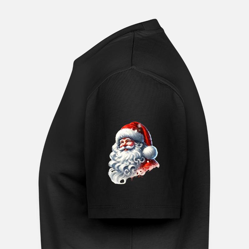 Weihnachtsmann mit strahlendem Lächeln - Männer Premium Bio T-Shirt - Schwarz