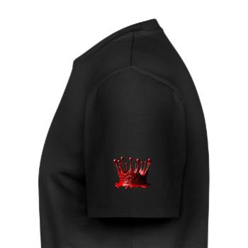 Couronne de cire 👑 à cacheter rouge - T-shirt Premium bio Homme - noir - Gauche - Nico (187cm)