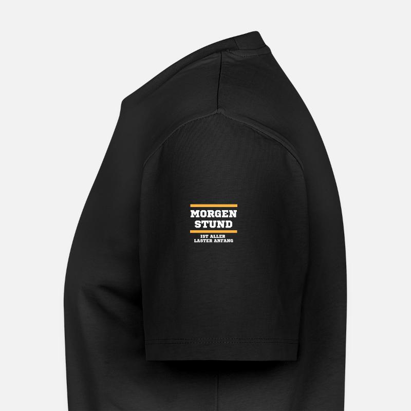 Morgenstund - Männer Premium Bio T-Shirt - Schwarz