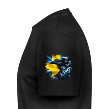 Corbeau - Dalsland Paysage Animaux Suède - T-shirt Premium bio Homme - noir - Gauche - Nico (187cm)