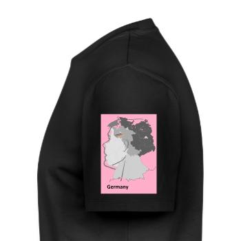 L’Allemagne en dégradé avec motif d’artiste - T-shirt Premium bio Homme - noir - Gauche - Nico (187cm)