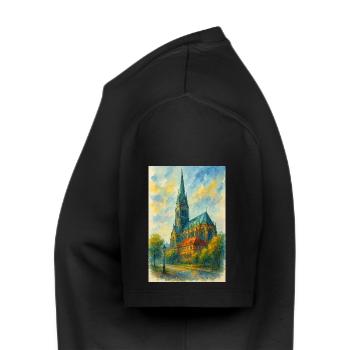 Gothic church in impressionist style - Men's Premium Organic T-Shirt - black - Left - Nico (187cm)