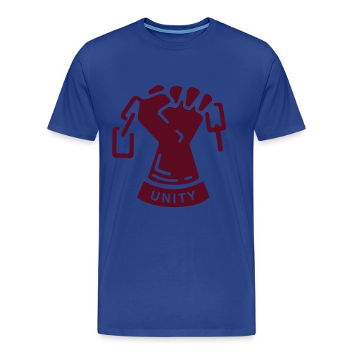 retro badge fist only unity - Men's Premium T-Shirt