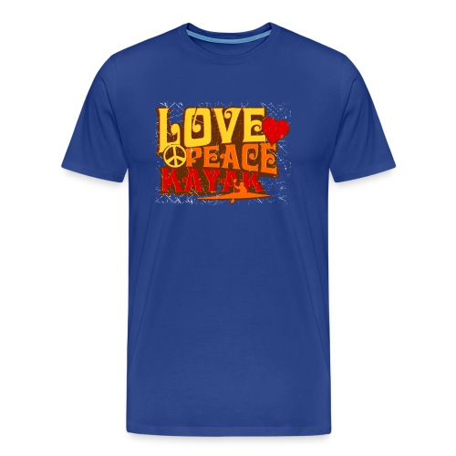 peace love kayak revised and final - Men's Premium T-Shirt