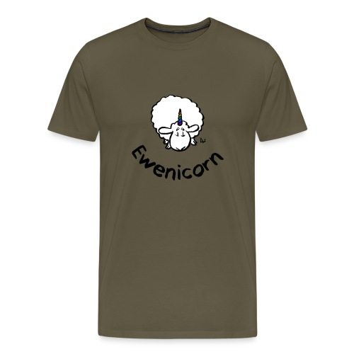 Ewenicorn - c'est un mouton licorne arc-en-ciel! (texte) - T-shirt Premium Homme