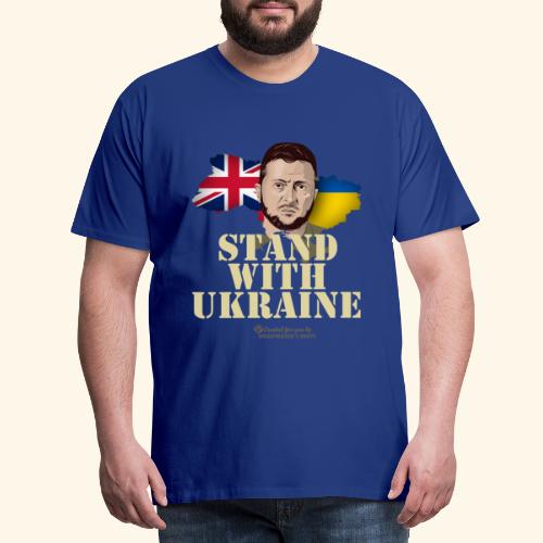 Ukraine Great Britain Stand with Ukraine - Männer Premium T-Shirt