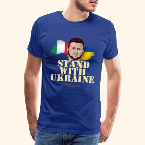 Ukraine Italia Stand with Ukraine - Männer Premium T-Shirt