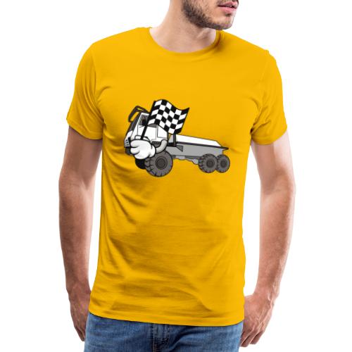 RACE TRAIL TRUCK 6X6 MIT ZIELFLAGGE FÜR GEWINNER - Männer Premium T-Shirt