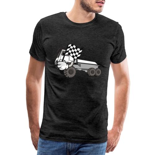 RACE TRAIL TRUCK 6X6 MIT ZIELFLAGGE FÜR GEWINNER - Männer Premium T-Shirt