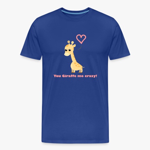 Giraffe Me Crazy - Herre premium T-shirt