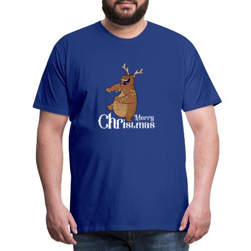 orso cervo Merry Christmas - Maglietta Premium da uomo