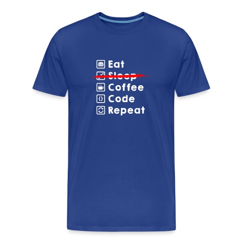 Eat Coffee Code Repeat light - Men's Premium T-Shirt