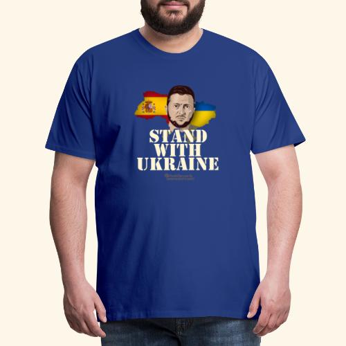 Ukraine Spanien Unterstützer T-Shirt Design - Männer Premium T-Shirt