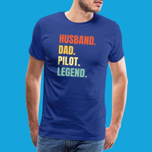 Husband Dad Pilot Legend - Männer Premium T-Shirt