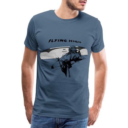 Paragliding flying high design - Men's Premium T-Shirt