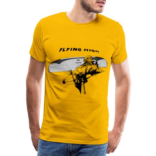 Paragliding flying high design - Men's Premium T-Shirt