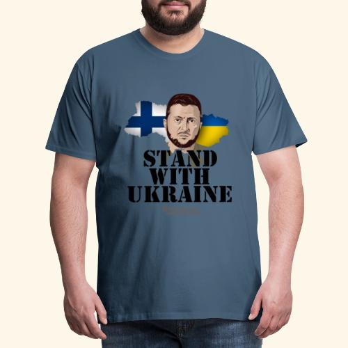 Ukraine Finnland Unterstützer T-Shirt - Männer Premium T-Shirt