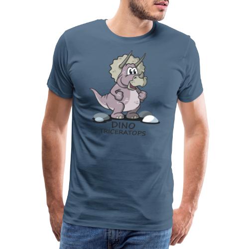 Cartoon Dino Triceratops - Männer Premium T-Shirt