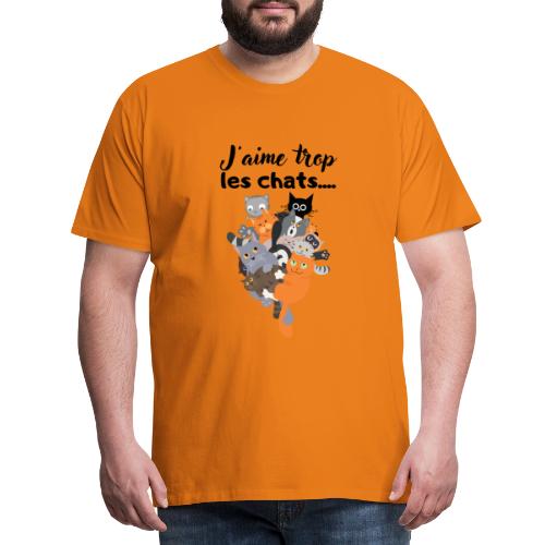 J aime trop les chats - T-shirt Premium Homme