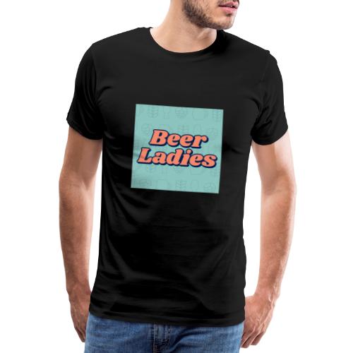 Beer Ladies - Square Teal - Men's Premium T-Shirt