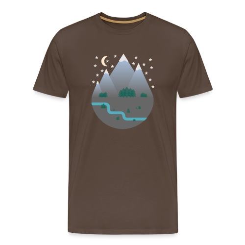Winternachtwanderung - Männer Premium T-Shirt