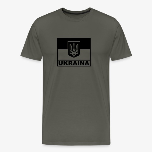 Ukraina Taktisk Flagga - Emblem - Premium-T-shirt herr