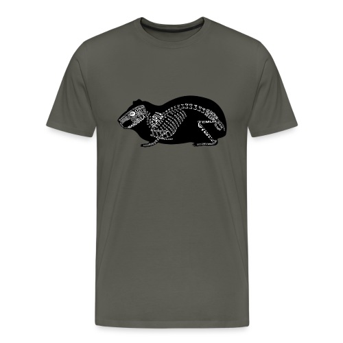 Het skelet van de proefkonijn - Mannen Premium T-shirt