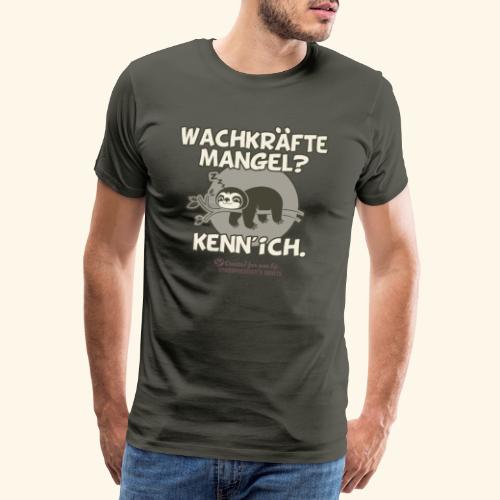 Faultier chillt Wortspiel Wachkräftemangel - Männer Premium T-Shirt