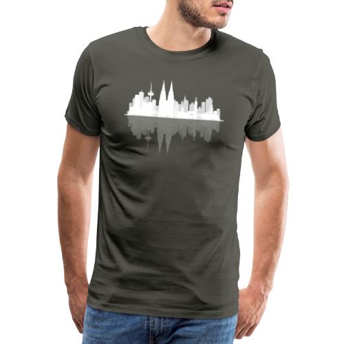 Köln Skyline gespiegelt - Männer Premium T-Shirt
