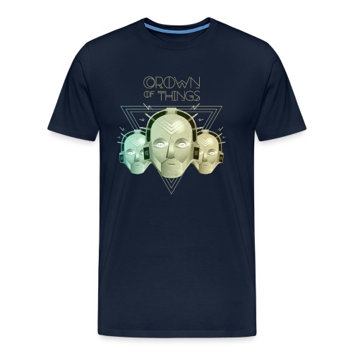 Crown ShirtKöpfeSchrift - Männer Premium T-Shirt