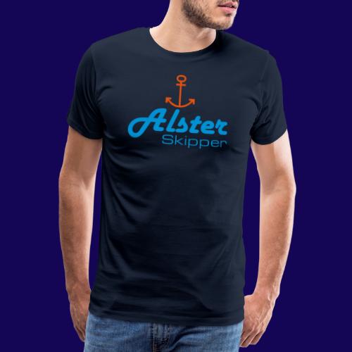 Hamburg maritim: Alster Skipper mit Anker - Männer Premium T-Shirt