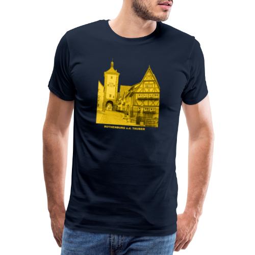 Rothenburg ob der Tauber Franken Bayern Fachwerk - Männer Premium T-Shirt