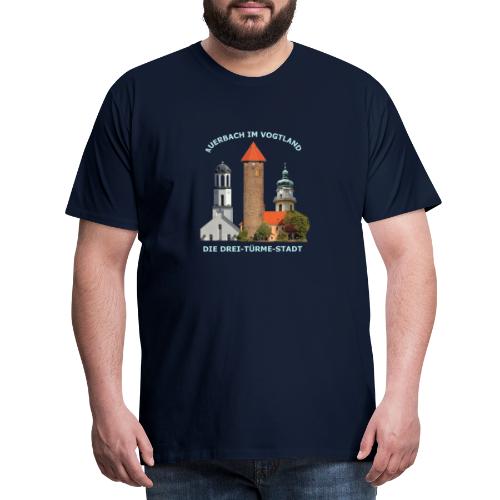 Drei Türme Stadt Auerbach - Männer Premium T-Shirt
