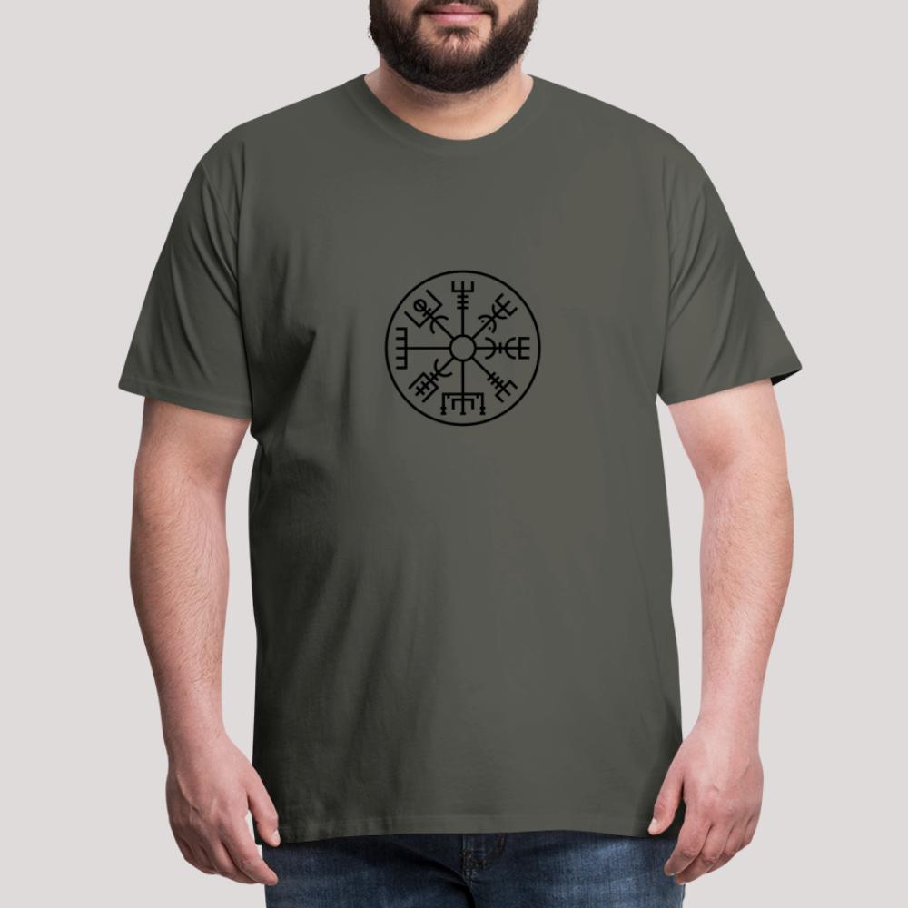 Vegvisir Kreis - Männer Premium T-Shirt Asphalt