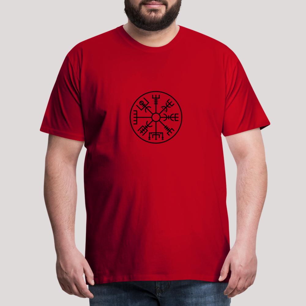 Vegvisir Kreis - Männer Premium T-Shirt Rot