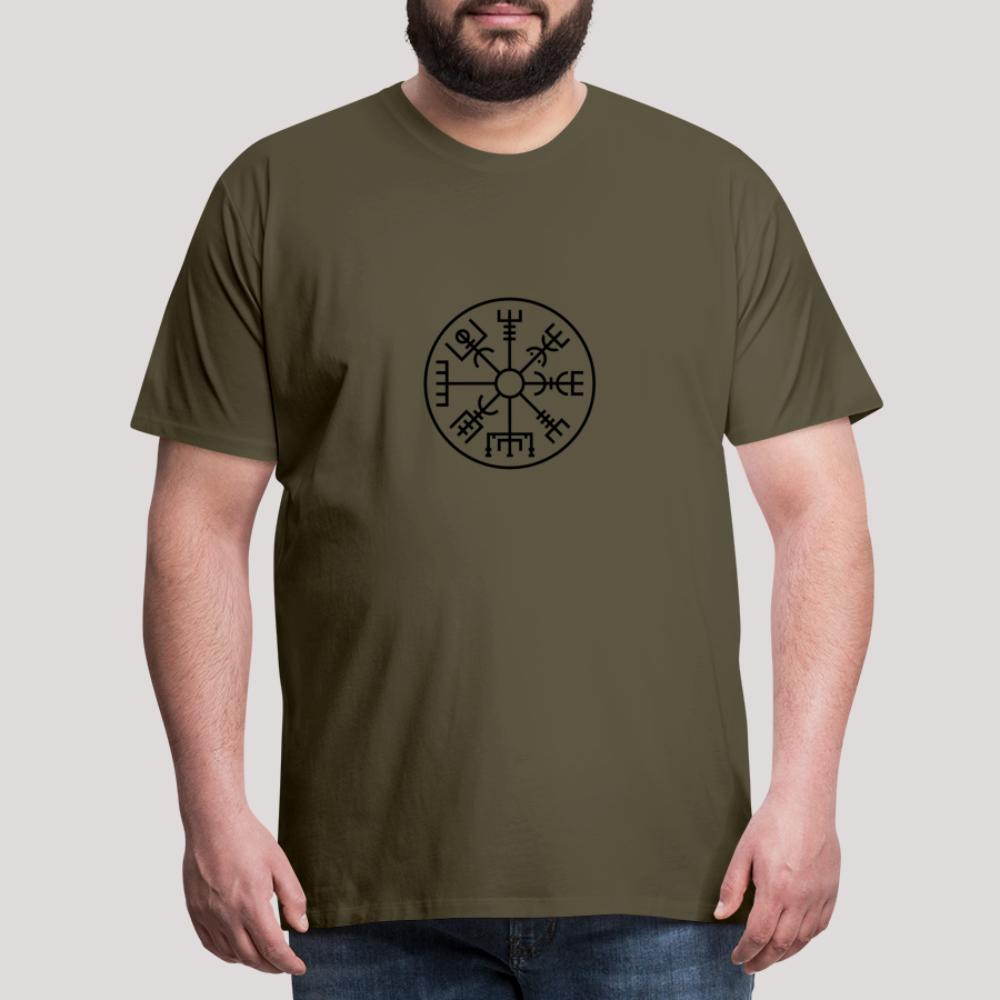 Vegvisir Kreis - Männer Premium T-Shirt Khaki