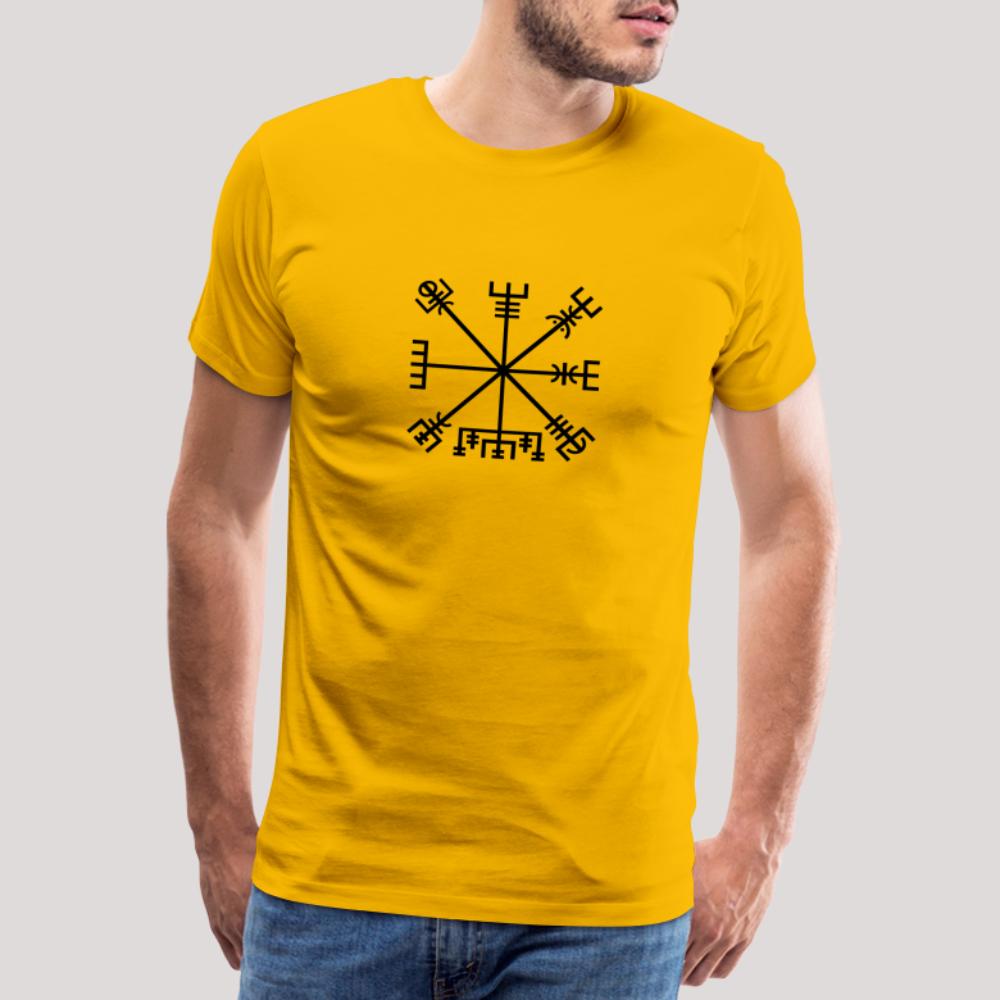 Vegvisir - Männer Premium T-Shirt Sonnengelb
