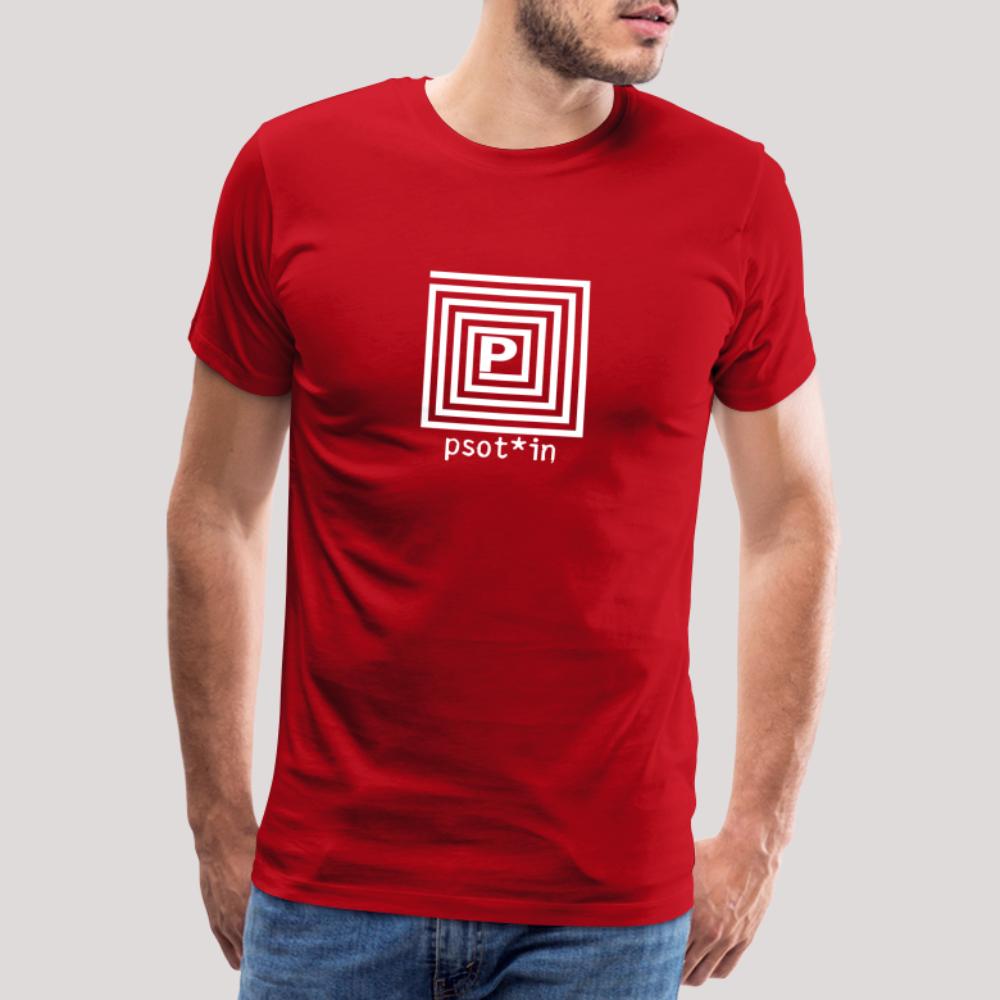 psot*in Weiß - Männer Premium T-Shirt Rot