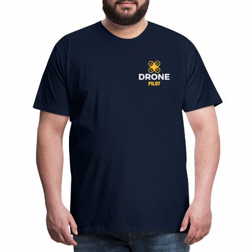 Logo Drone Pilot 5 klein - Mannen Premium T-shirt