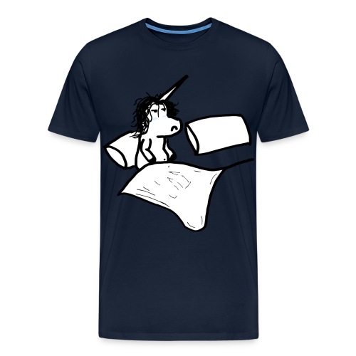 unicorn waking up - Men's Premium T-Shirt