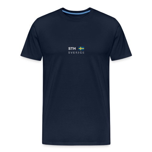 STH SVERIGE white-lettered 400 dpi - Men's Premium T-Shirt