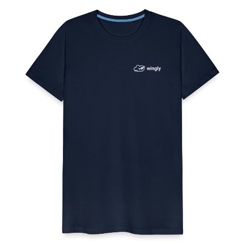 Wingly logo white - Männer Premium T-Shirt