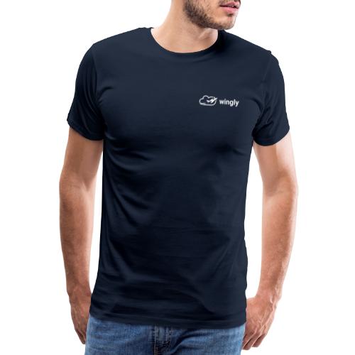 Wingly logo white - Männer Premium T-Shirt