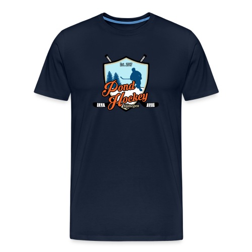 Logo Pondhockey voor hood - Mannen Premium T-shirt