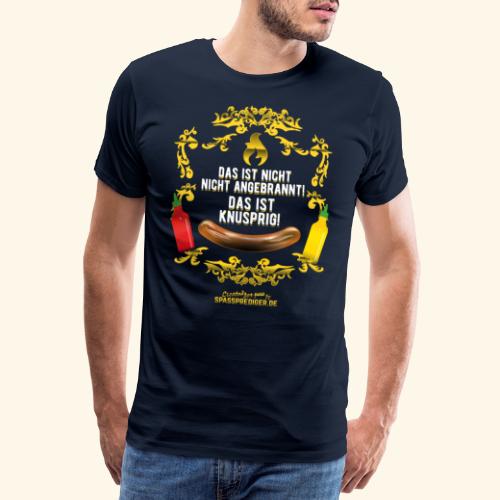 Grill T Shirt Design Spruch nicht angebrannt - Männer Premium T-Shirt