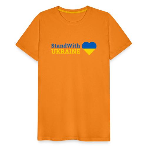 Stand with Ukraine mit Herz Support & Solidarität - Männer Premium T-Shirt
