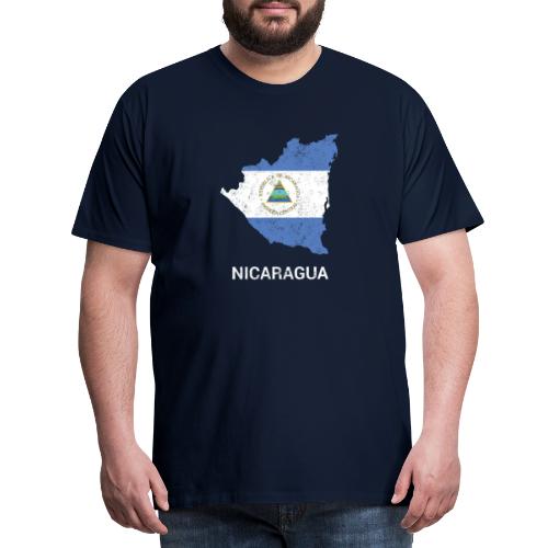 Nicaragua country map & flag - Men's Premium T-Shirt